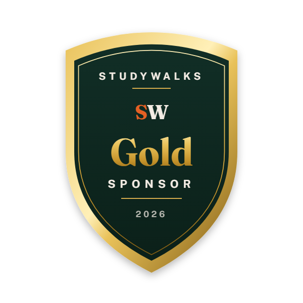 Gold Sponsor — StudyWalks · 2026 badge