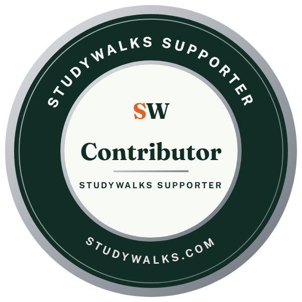 Contributor — StudyWalks Supporter badge